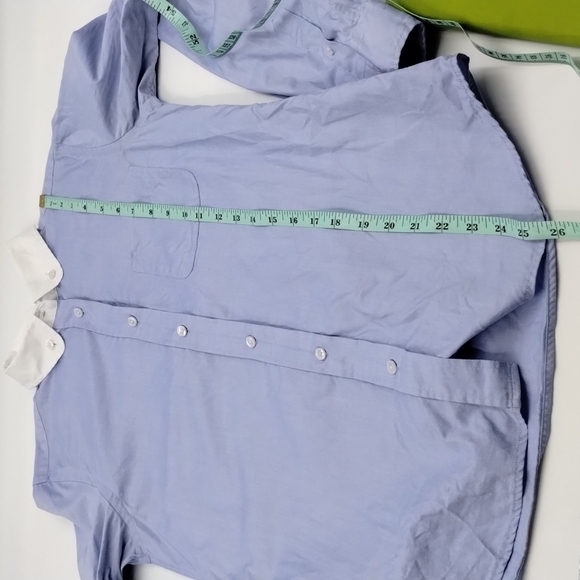 Coach 1941 button down poplin size 4 blue oxford blouse - Picture 7 of 9